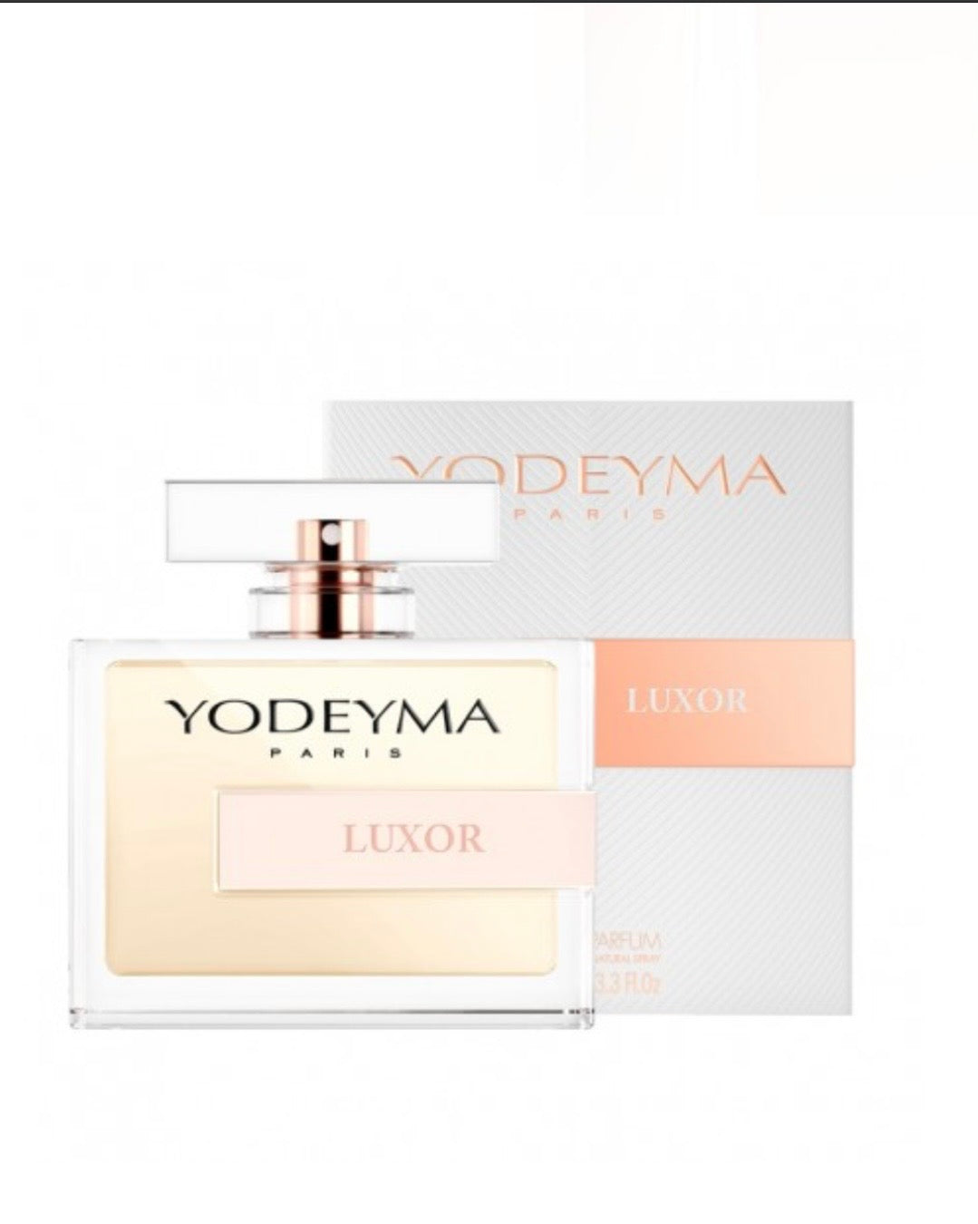 Frasco de eau de parfum Luxor 100 ml com caixa YODEYMA e tampa dourada