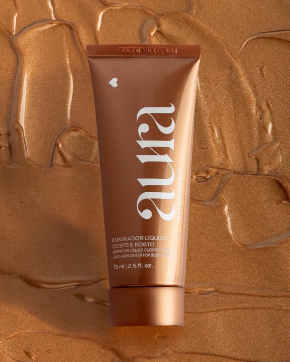 Iluminador Líquido Corpo e Rosto Aura by Helena Coelho, 75ml