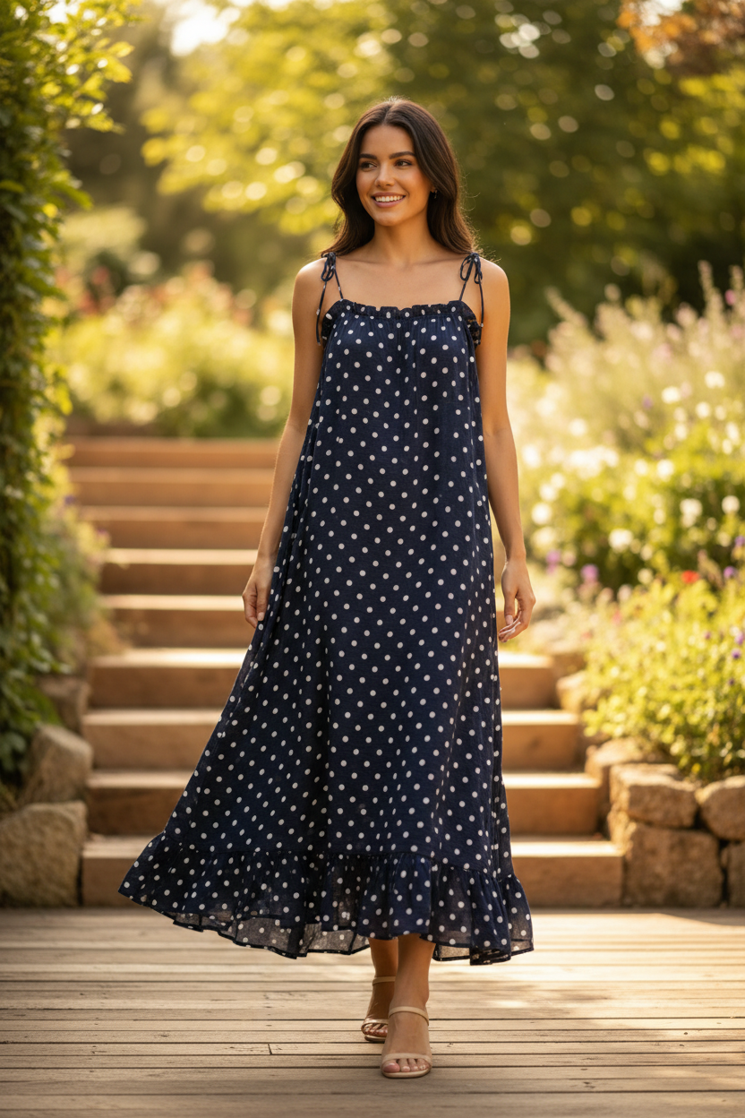 Vestido azul natural