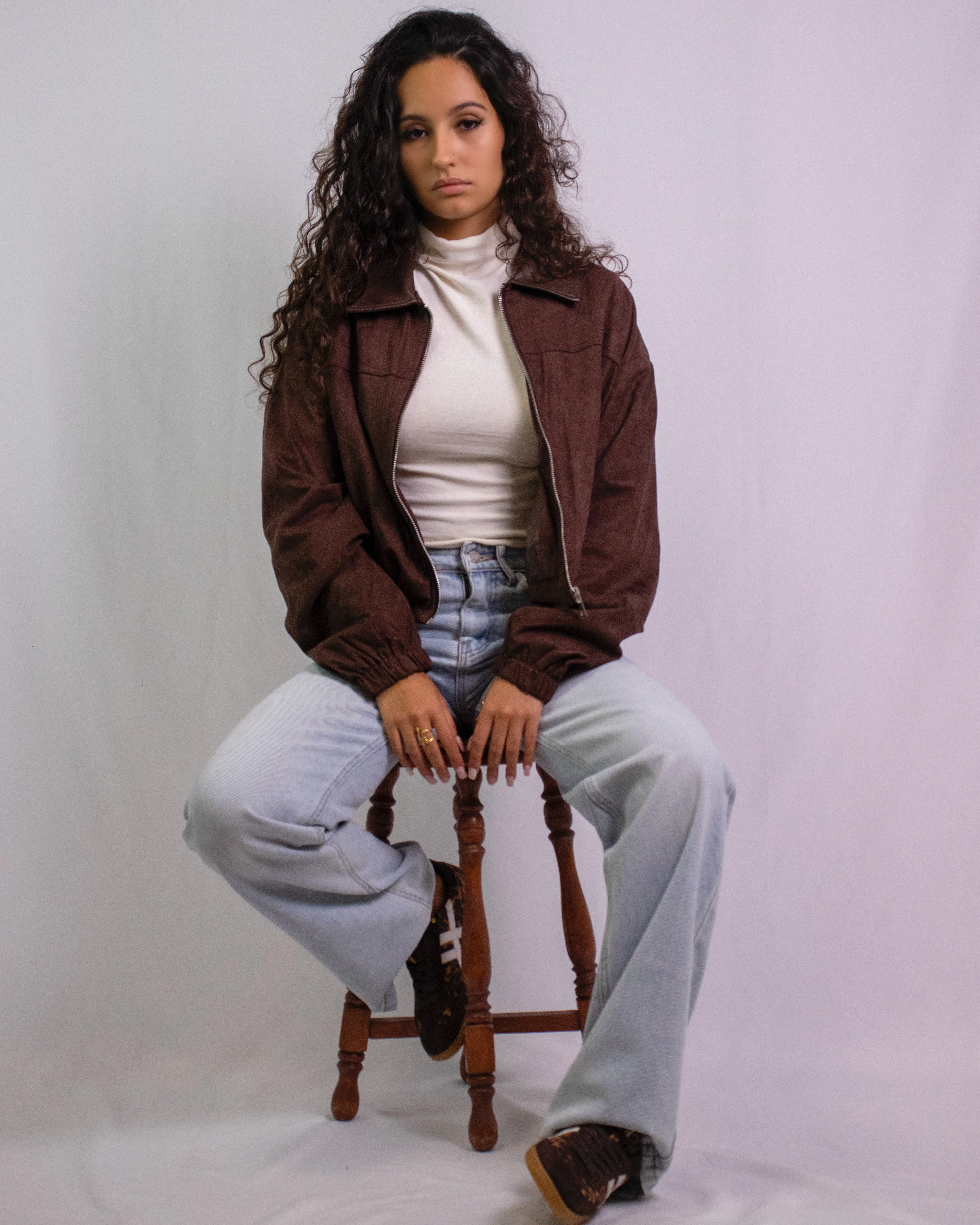 Blusão Suede Bomber