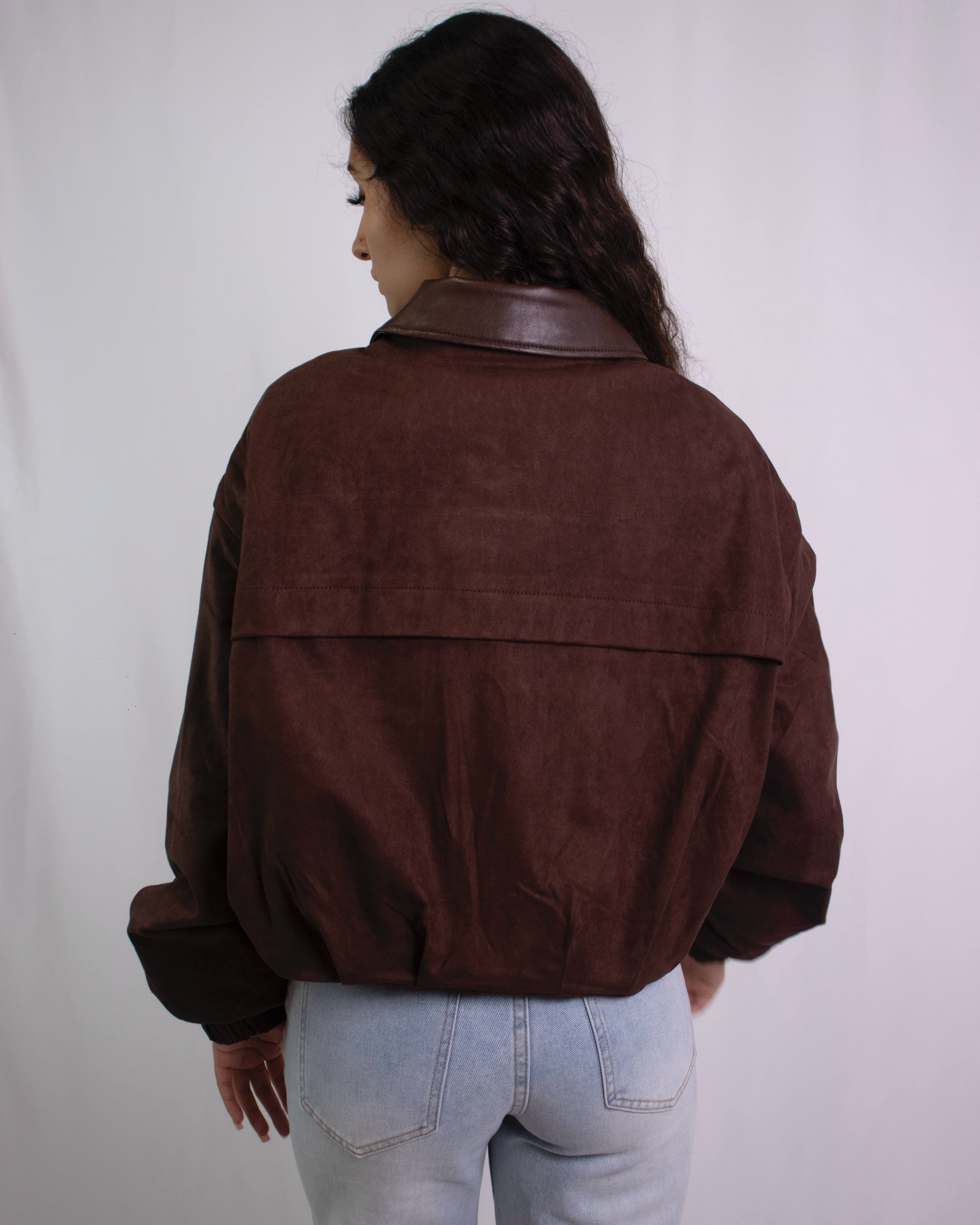 Blusão Suede Bomber