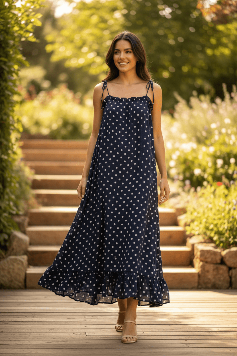 Vestido azul natural